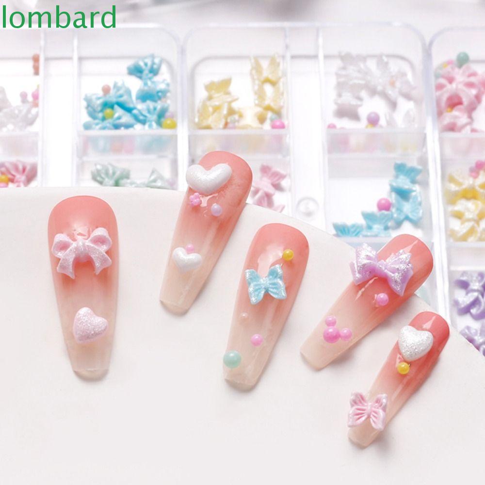 Phụ Kiện Trang Trí Móng Tay 3D Hình Trái Tim Xinh Xắn