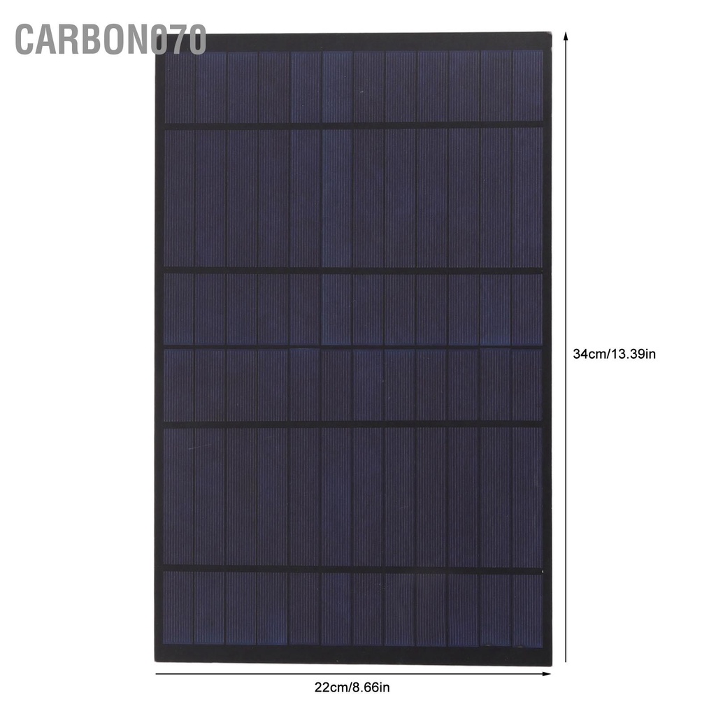Carbon070 Tấm Pin Năng Lượng Mặt Trời 6V 10W Sạc Đa Tinh Thể Silicon 1660mA Cho Cắm Trại Đi Bộ Đường Dài Leo Núi