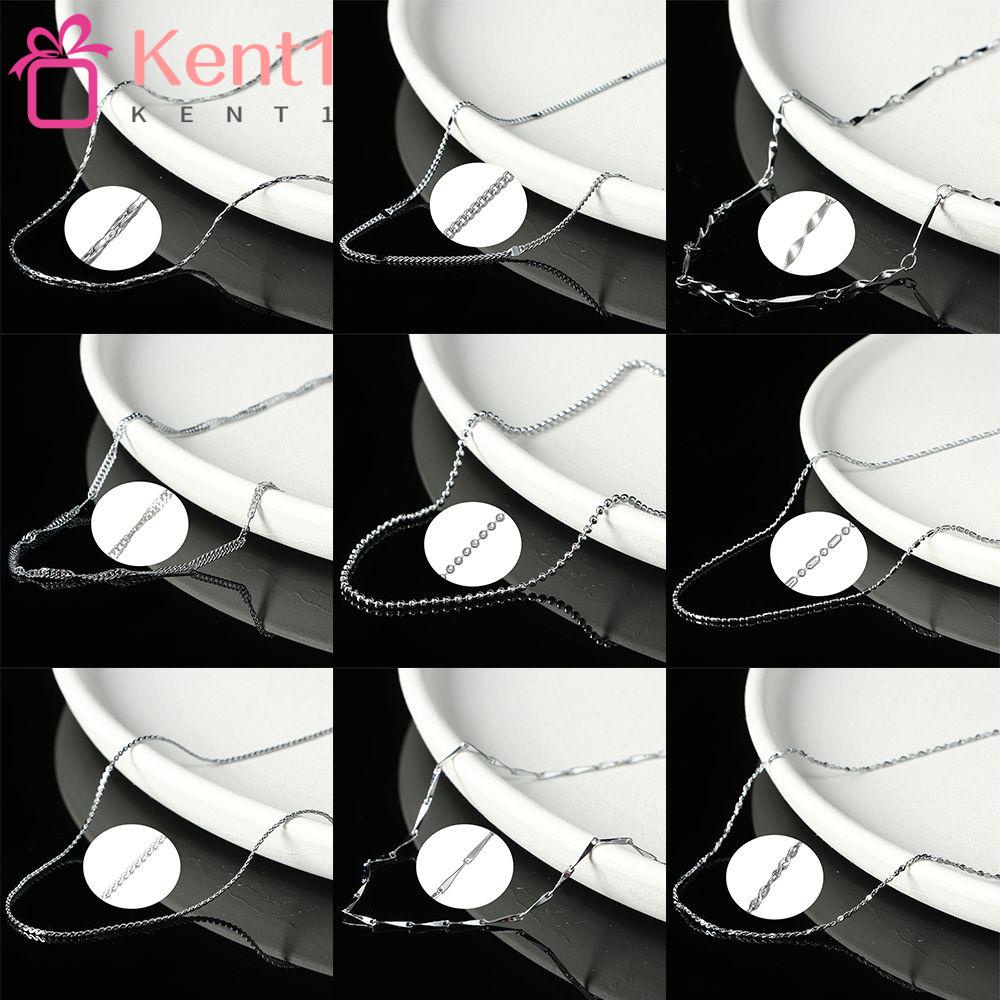 Vòng cổ KENT1 18 inch Dạng Chuỗi Gợn Sóng Nước Đơn Giản Cho Nam Nữ