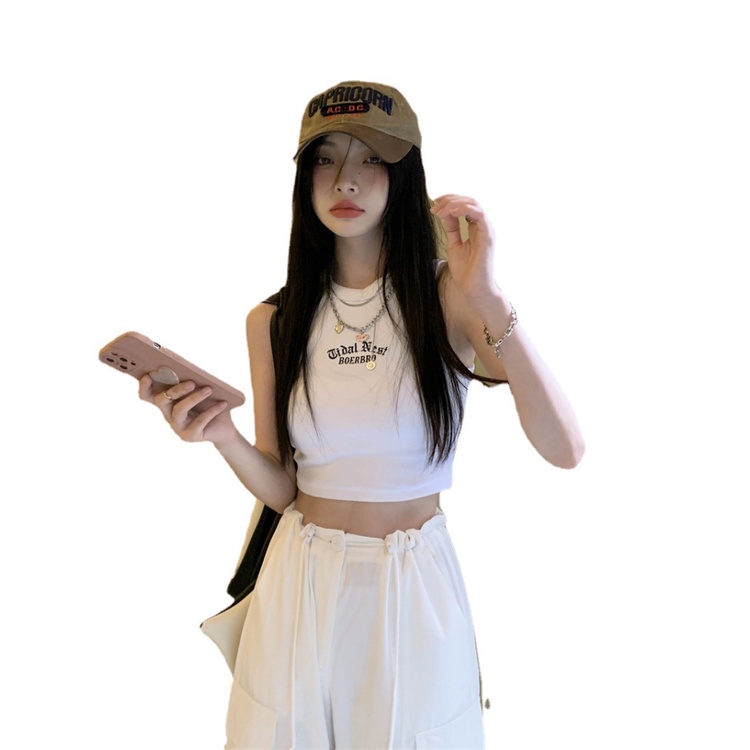 Áo Nữ Hai Dây Ngắn Lưng Phong Cách Hàn Quốc Ngọt Ngào Mới