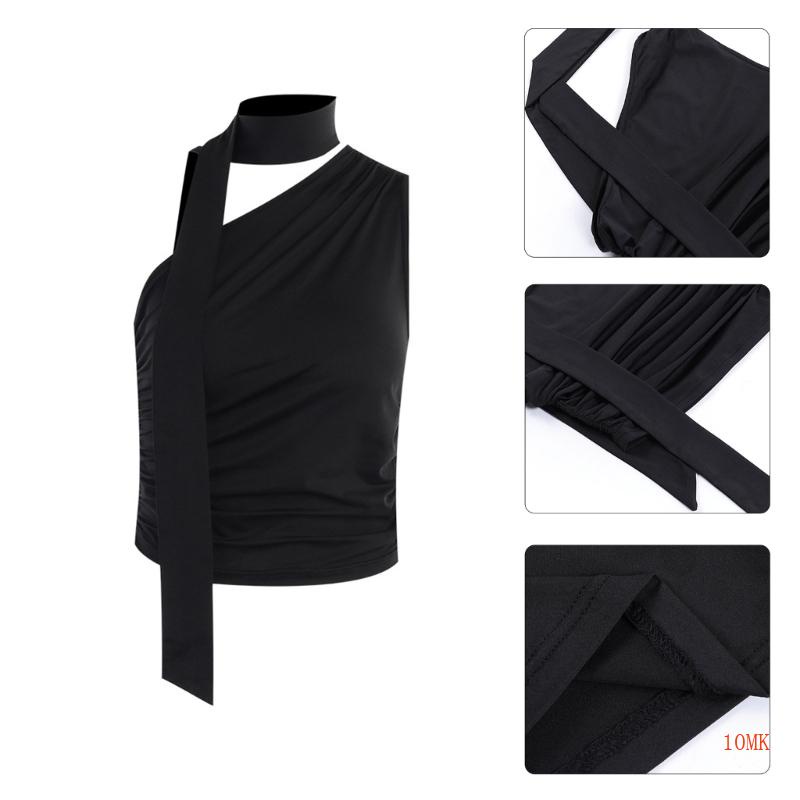 Áo Croptop Không Tay Dáng Ôm Thời Trang Mùa Hè Quyến Rũ Cho Nữ