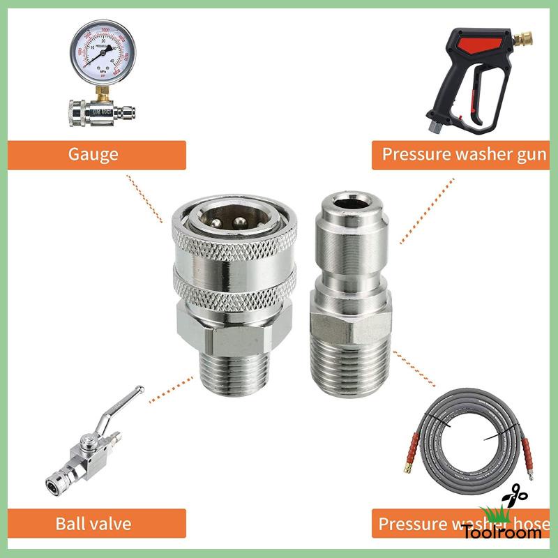 Set 4 Đầu Nối Ống Nước Áp Suất Cao Chống Rỉ Sét Tiện Dụng Cho Sân Vườn