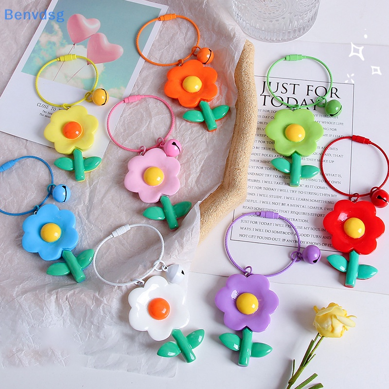 Móc Chìa Khóa / Túi Xách Hình Hoa Nhiều Màu Sắc Phong Cách Hàn Quốc Dễ Thương Cho Nữ
