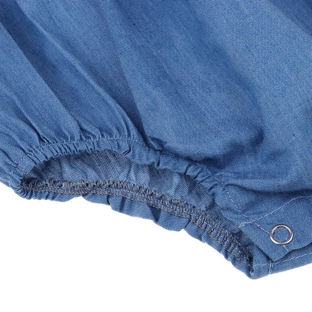 Bộ Áo Liền Quần Denim Tay Bèo Dễ Thương Dành Cho Búp Bê Sơ Sinh