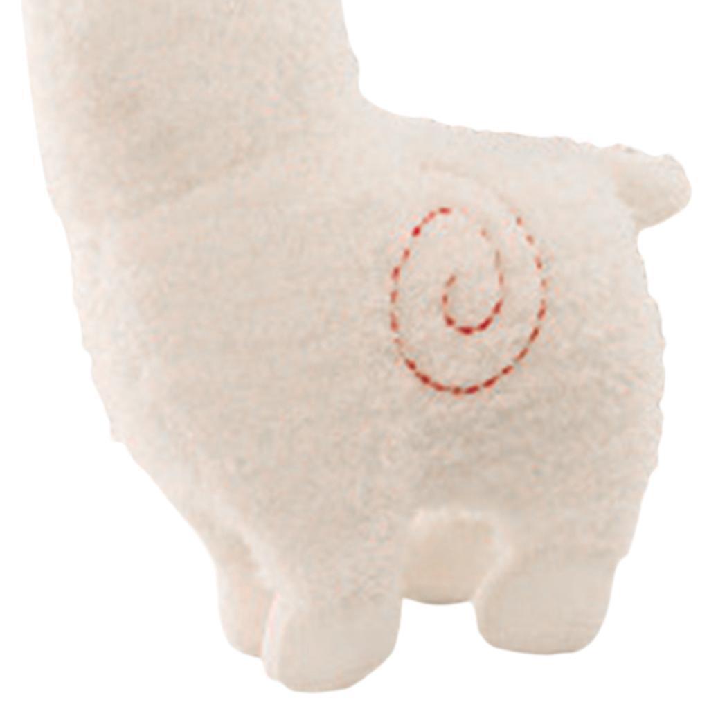 Thú Nhồi Bông Hình Lạc Đà Alpaca Màu Trắng 28cm Trang Trí Phòng Khách