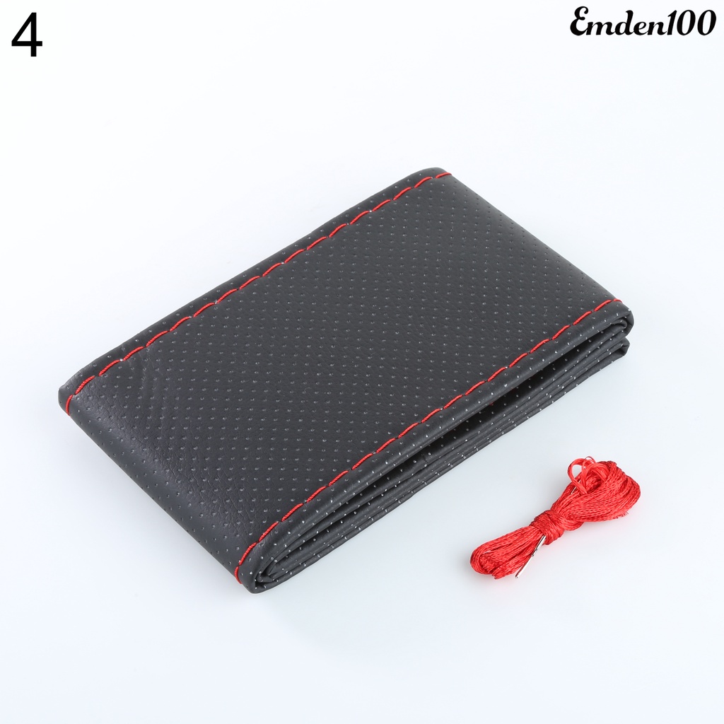 Bộ Vỏ Bọc Vô Lăng Xe Hơi Giả Da Kèm Chỉ Thêu DIY