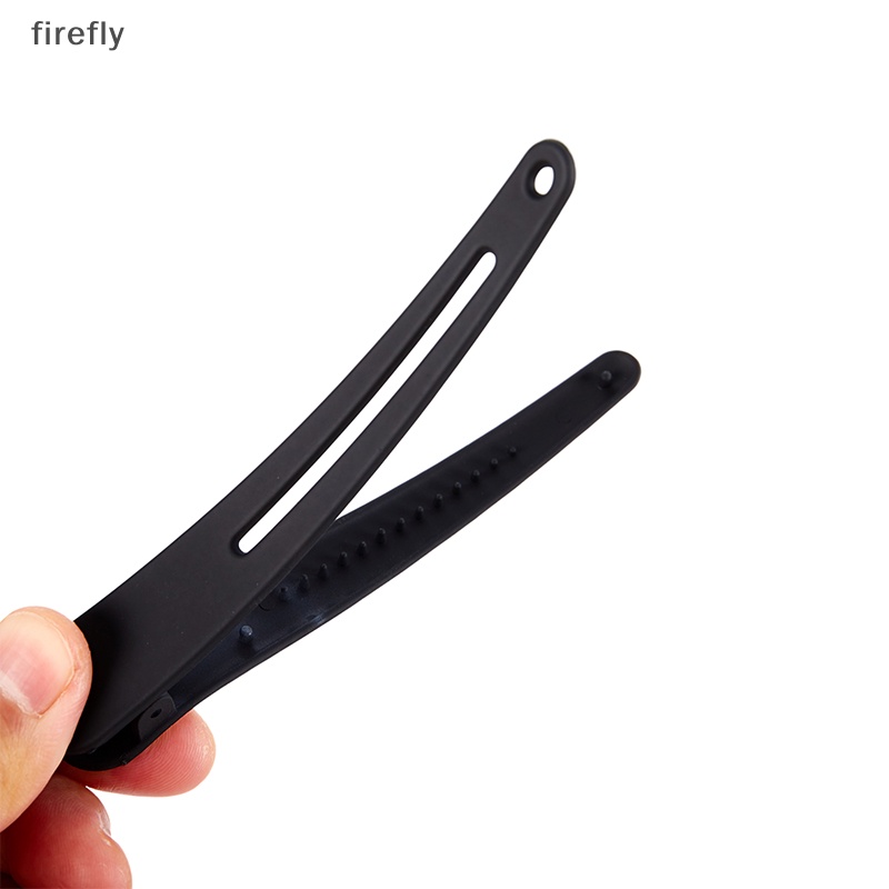 Set 5 Kẹp Mỏ Vịt Bằng Nhựa Màu Đen Nhám Chuyên Dụng Cho Salon Làm Tóc DIY