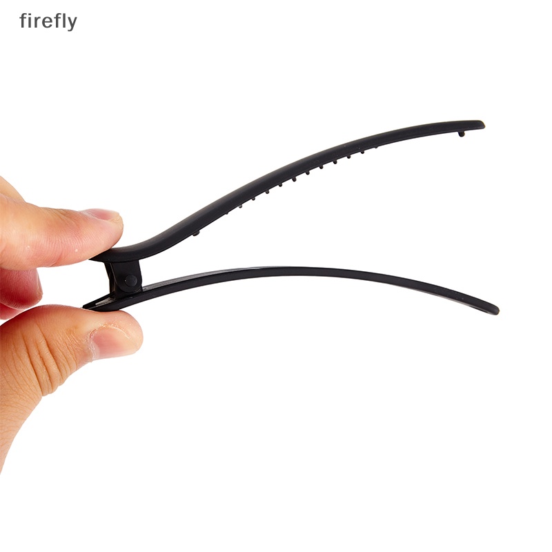 Set 5 Kẹp Mỏ Vịt Bằng Nhựa Màu Đen Nhám Chuyên Dụng Cho Salon Làm Tóc DIY