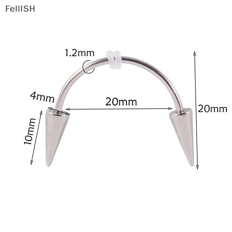 1 Khuyên Xỏ Bằng Thép Không Gỉ Họa Tiết Răng Hổ 439br