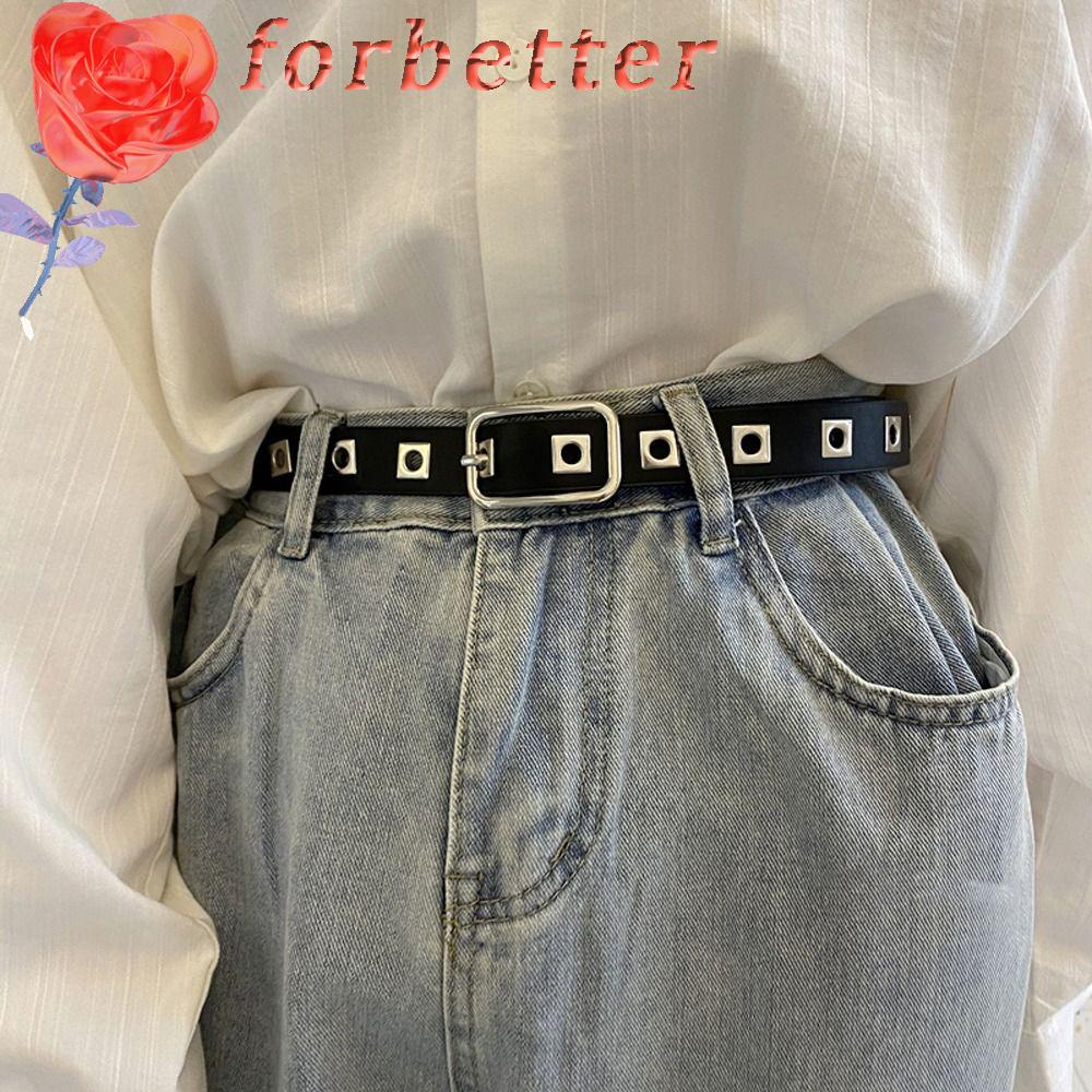 Thắt Lưng Da PU Khóa Kim Loại Thời Trang Cho Nam Nữ