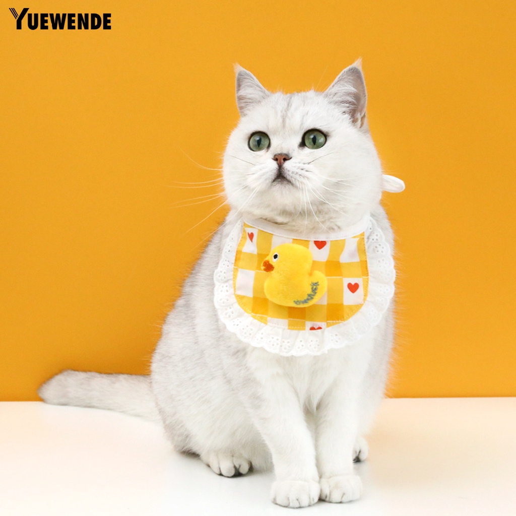 Yq.e Yếm Đeo Cổ Bằng Cotton Chống Mài Mòn Họa Tiết Hoạt Hình Dễ Thương Trang Trí Nội Thất Dành Cho Cún Cưng / Mèo Cưng