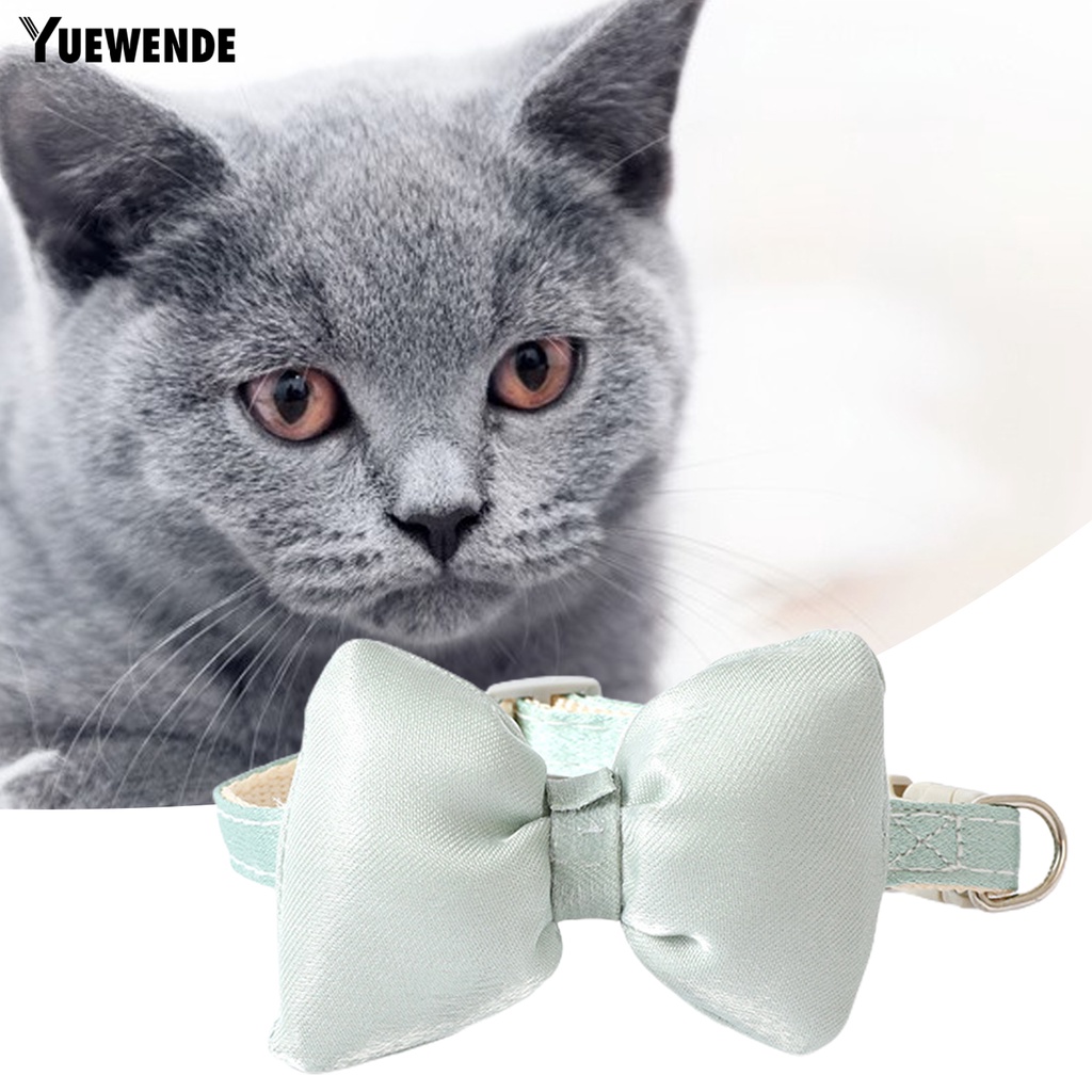 Vòng Cổ Đính Nơ Bằng Lụa Siêu Mềm Chống Mài Mòn Có Thể Điều Chỉnh Dùng Chụp Ảnh Cho Thú Cưng