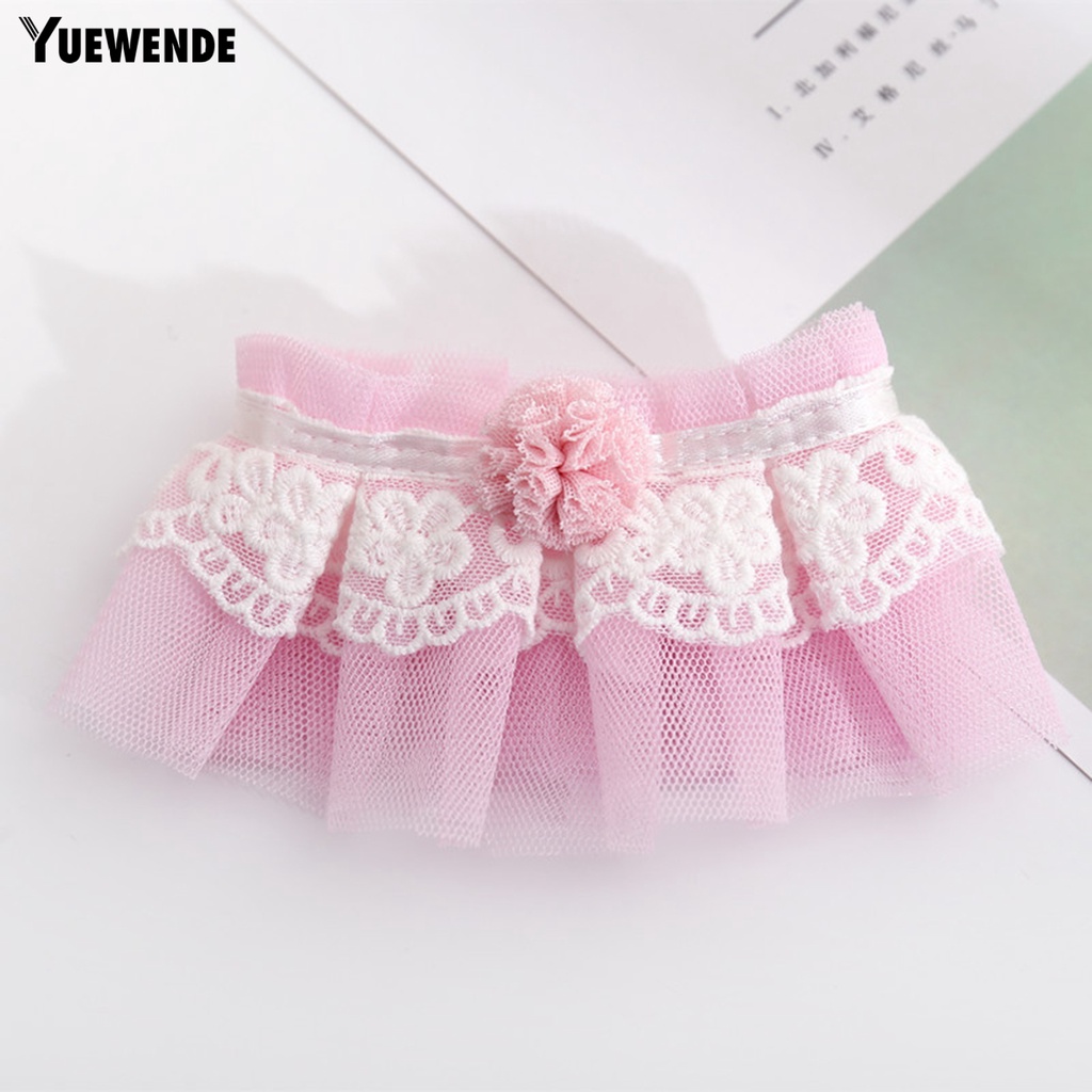 Yq.e Yếm Đeo Cổ Siêu Mềm Mại Chống Mài Mòn Phối Ren Lưới Dành Cho Thú Cưng