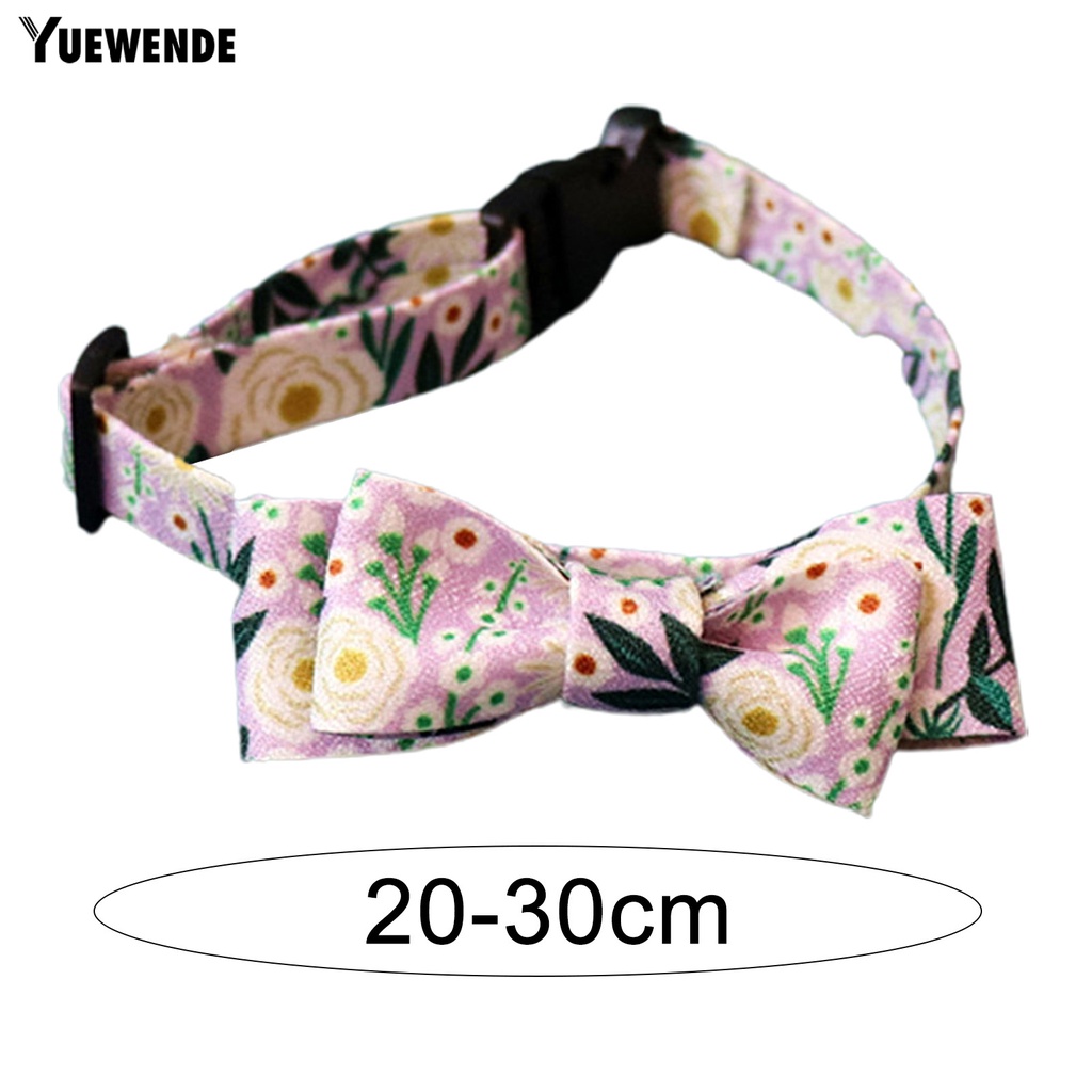 Yq.e Vòng Cổ Polyester Thắt Nơ Nhiều Màu Sắc Chống Mài Mòn Dễ Tháo Gỡ Trang Trí Vòng Cổ Cún Cưng
