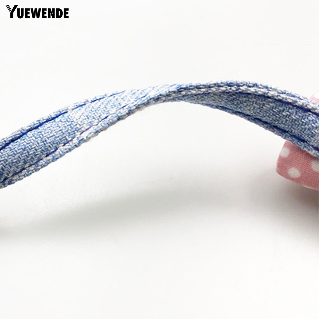 Vòng Cổ Thoáng Khí Không Phai Họa Tiết Kẻ Sọc Đính Nơ Cho Thú Cưng YQ.E