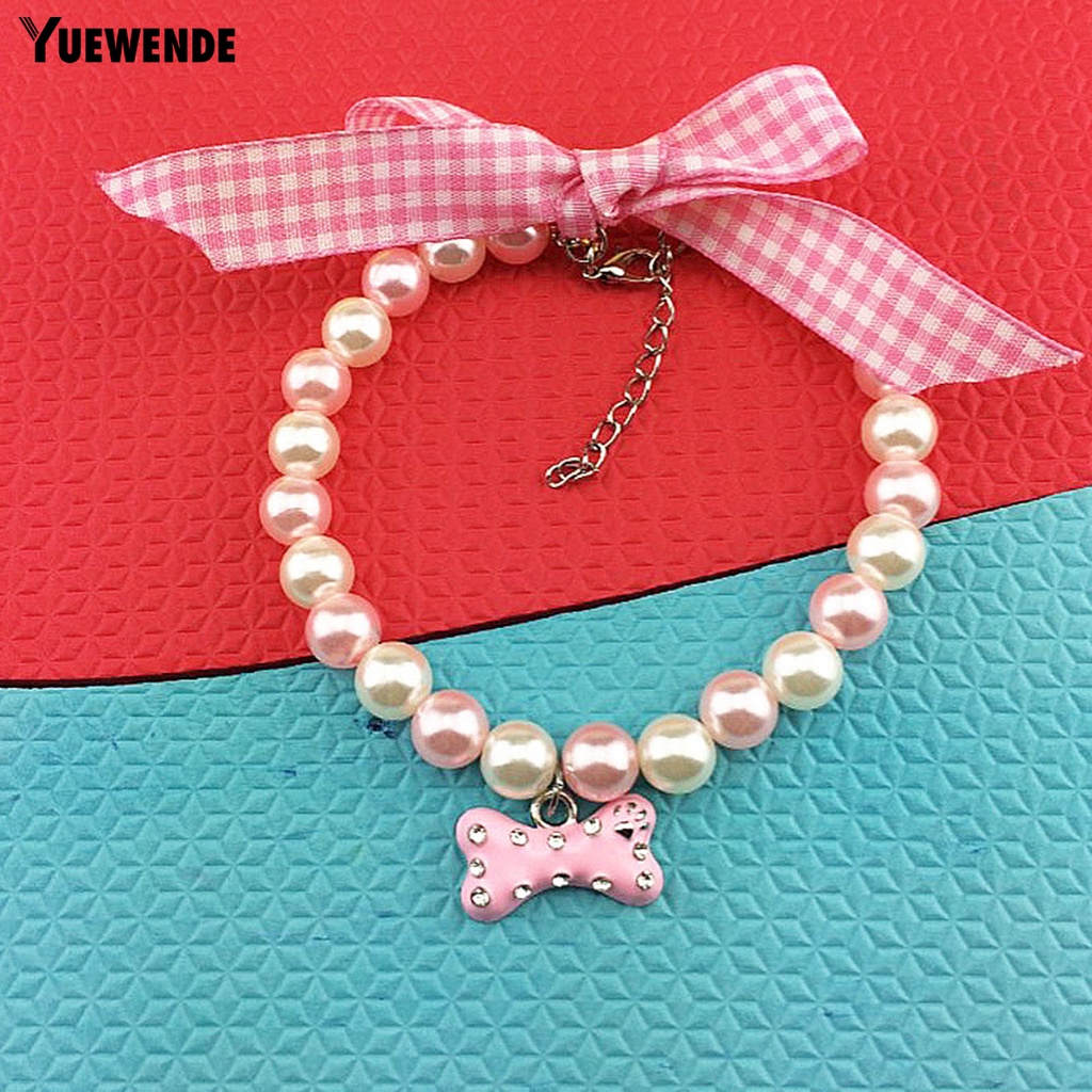 Vòng Cổ Ngọc Trai Giả Thời Trang Chống Dao Động Cho Thú Cưng YQ.E