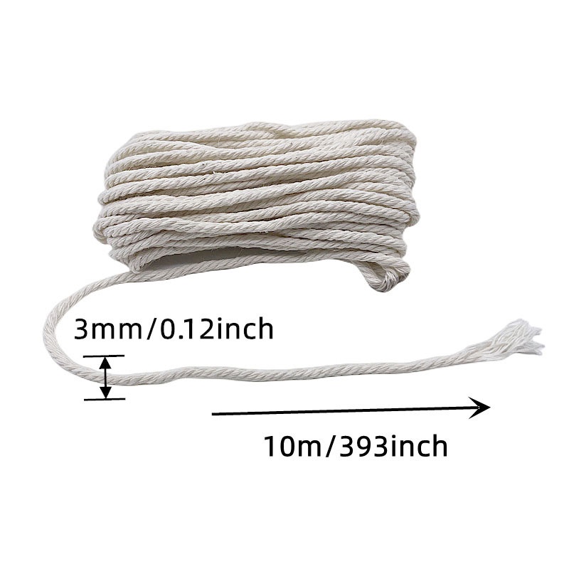 Cuộn Dây Cotton 10m / 393inch Rộng 3Mm / 0.12inch Đa Dụng Chất Lượng Cao