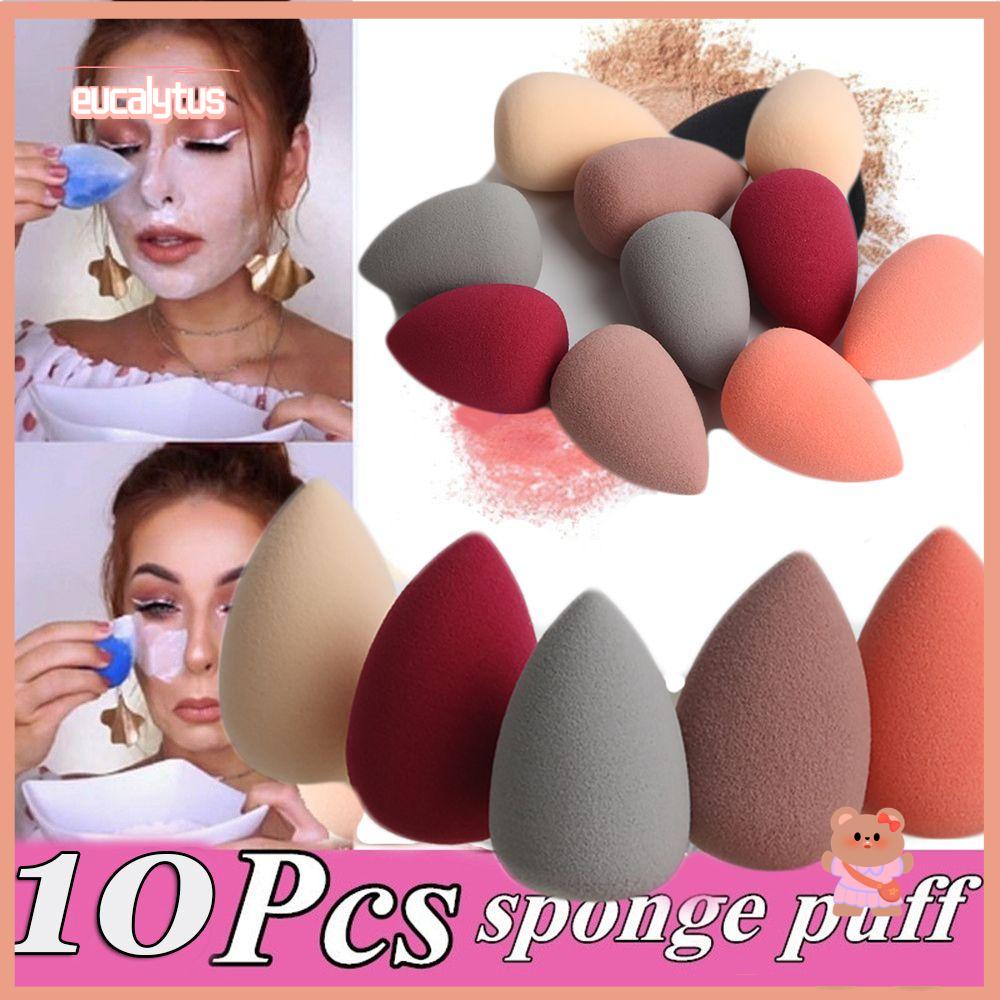 Bộ 10 Mút Trang Điểm Mini Hình Giọt Nước Nhiều Màu Sắc