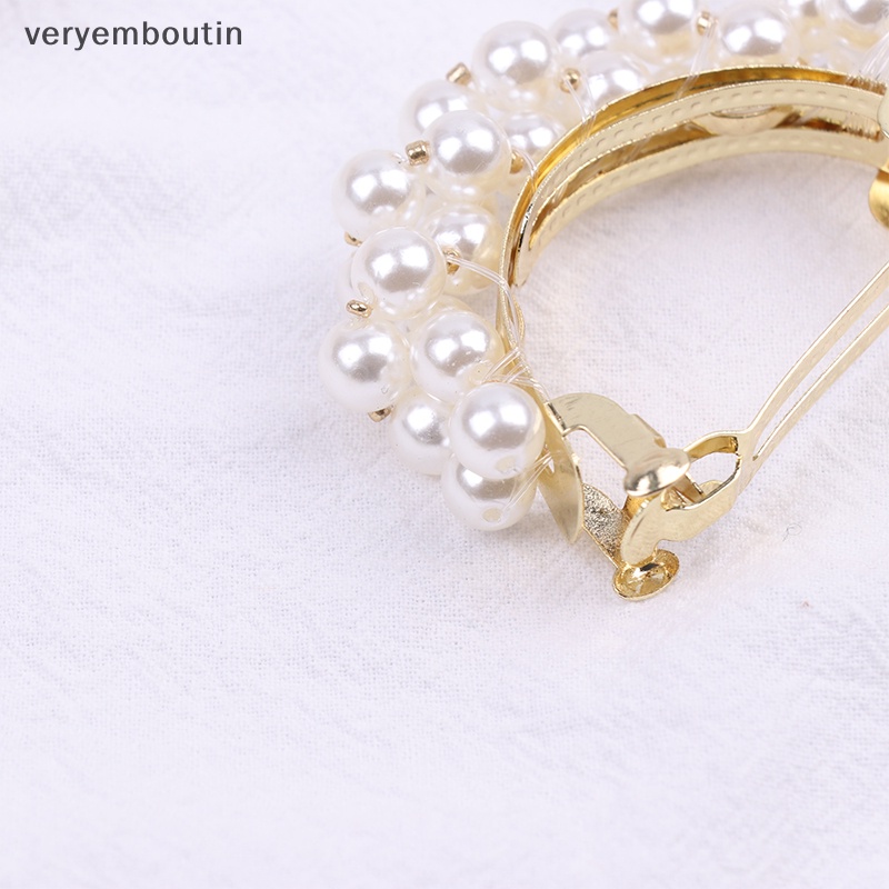 Kẹp Tóc Đuôi Ngựa Đính Ngọc Trai Thanh Lịch Dành Cho Nữ