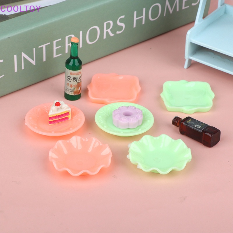 Set 3 Đĩa Tròn / Vuông Bằng Ren Trang Trí Nhà Búp Bê 1: 6