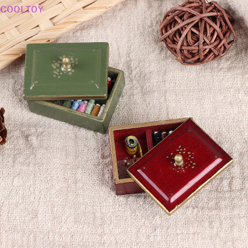 Cooltoy Hộp Dụng Cụ May Vá mini Tỉ Lệ 1: 12 Trang Trí Nhà Búp Bê