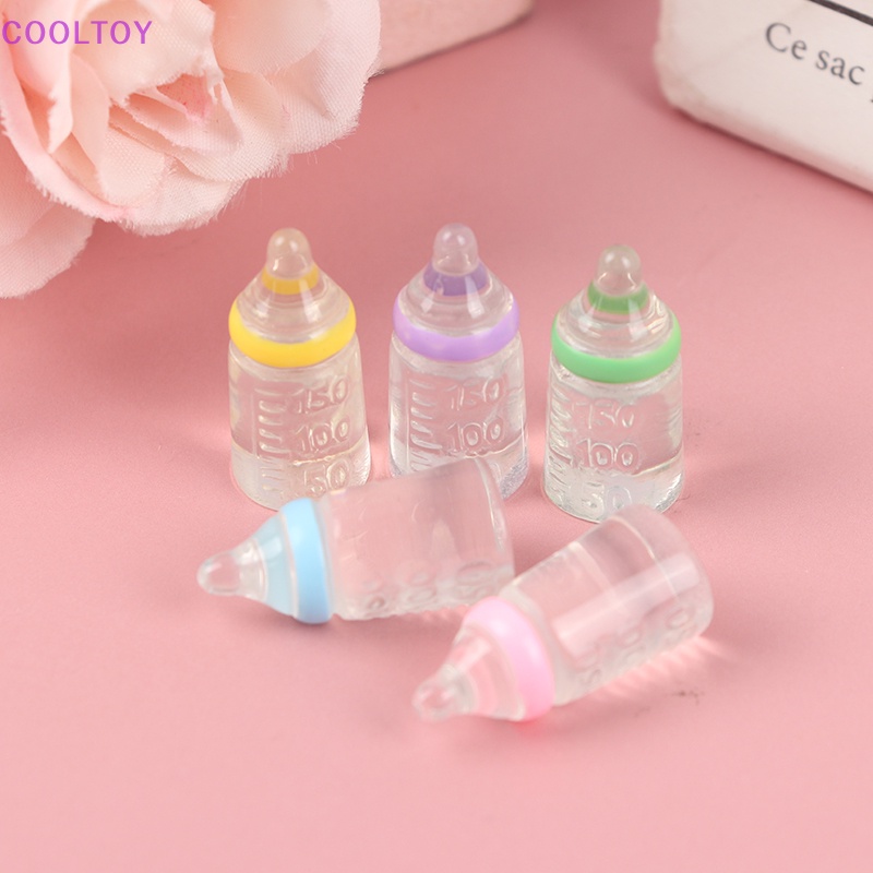 Set 5 Bình Sữa Mini Tỉ Lệ 1: 12 Dùng Để Trang Trí Nhà Búp Bê