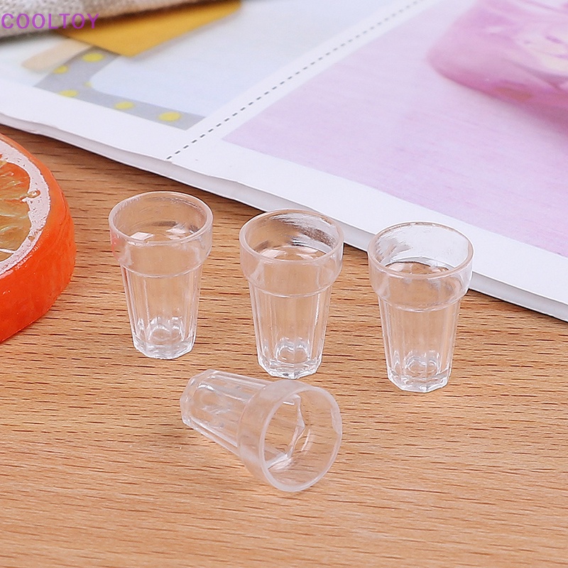 Set 4 Ly Uống Rượu Mini Tỉ Lệ 1 / 12 Cho Nhà Búp Bê