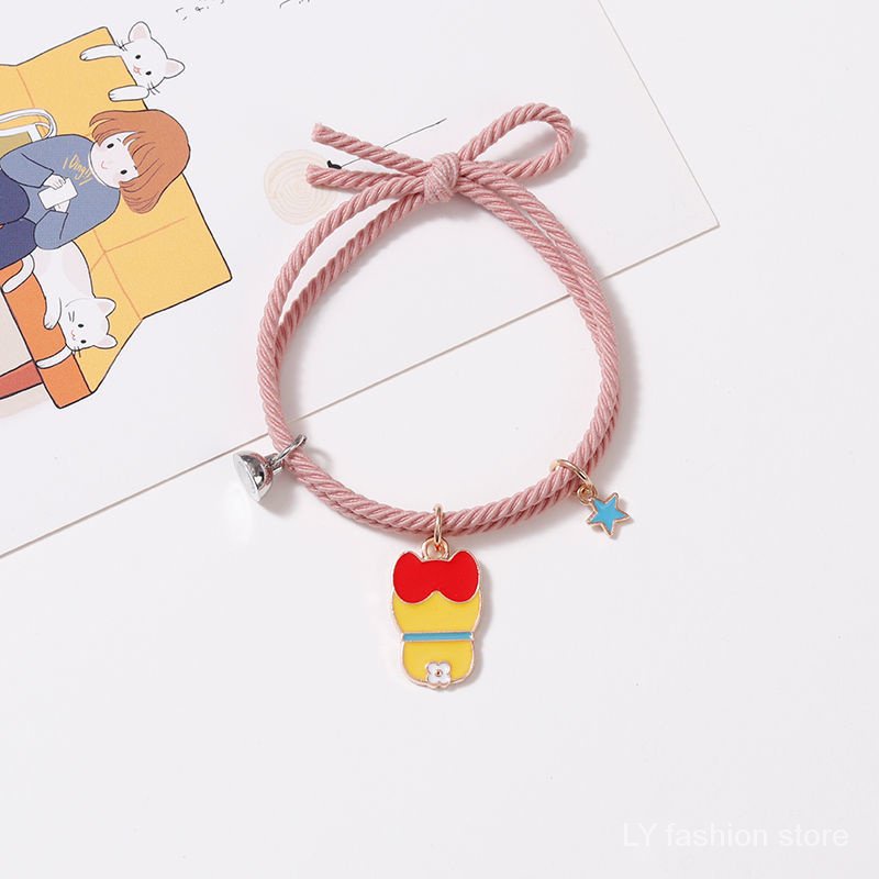 Vòng Tay Dây Cao Su Khóa Nam Châm Mặt Hình Doraemon Phong Cách Hàn Quốc Cho Cặp Đôi