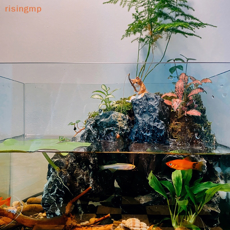 Tượng Mèo Hoạt Hình Trang Trí Bể Cá