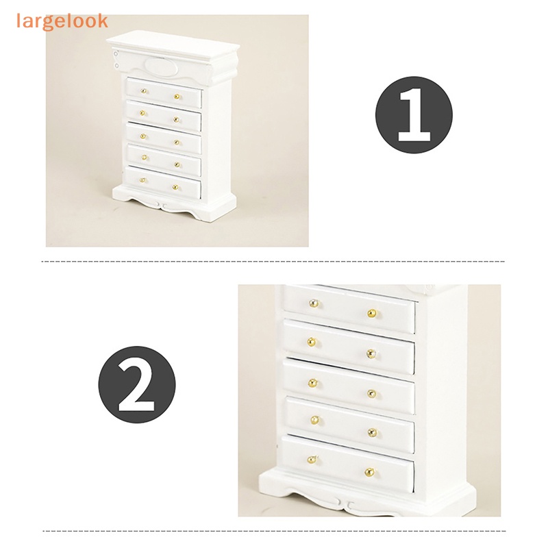 Mô Hình Tủ Chén Mini Phong Cách Mỹ Dùng Trang Trí Nhà Búp Bê