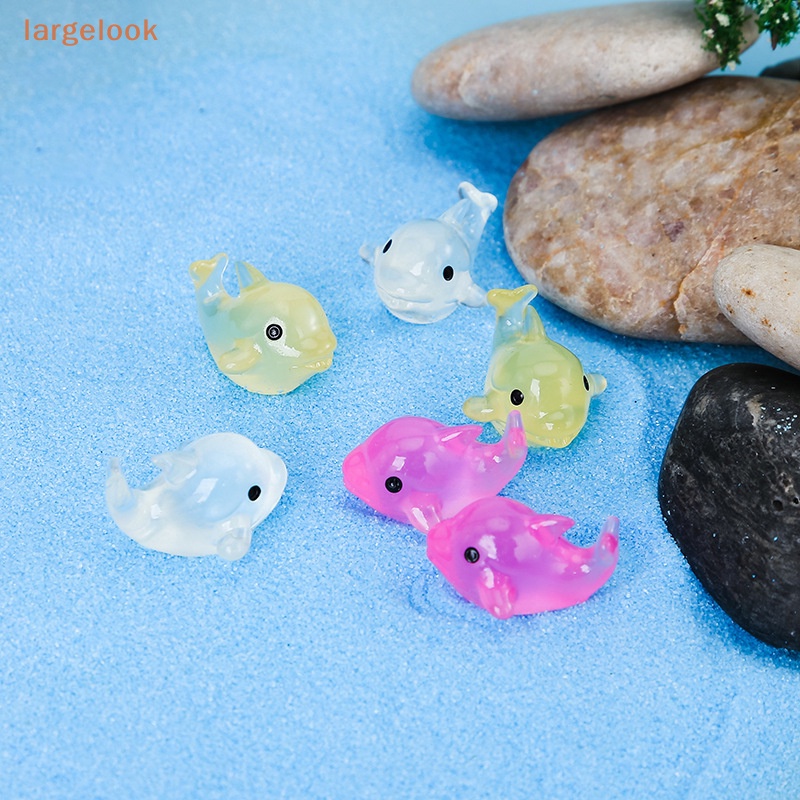 Set 5 Mặt Dây Chuyền Hình Cá Heo Bằng Nhựa Phát Quang Dễ Thương Trang Trí Tiểu Cảnh