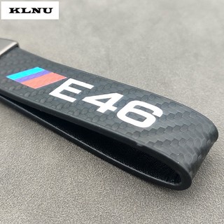 Móc Chìa Khóa Bằng Da Và Sợi Carbon Cao Cấp Cho BMW E46 E30 E36 E60 E87 E39 E90
