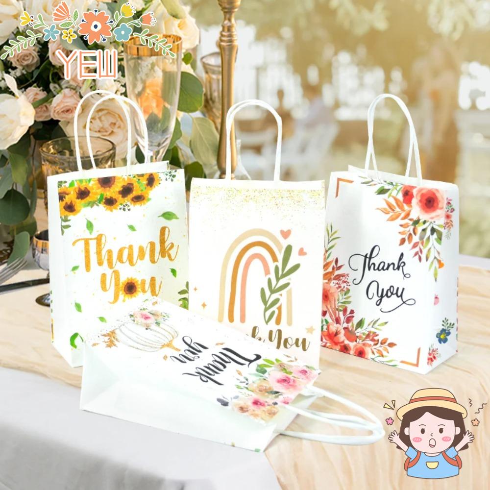 Set 5 Túi Giấy Kraft Đựng Quà Họa Tiết Hoạt Hình Dễ Thương