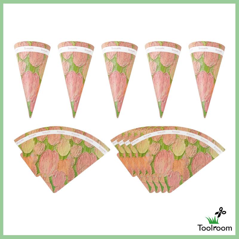 Bộ 10 Cánh Hoa Giấy Hình Nón Dùng Trang Trí Tiệc Cưới DIY