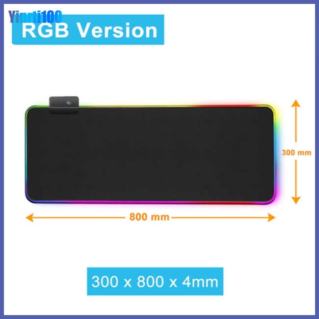 Miếng Lót Chuột Cao Su Chống Trượt Siêu Mịn 13 Chế Độ Đèn Led Rgb