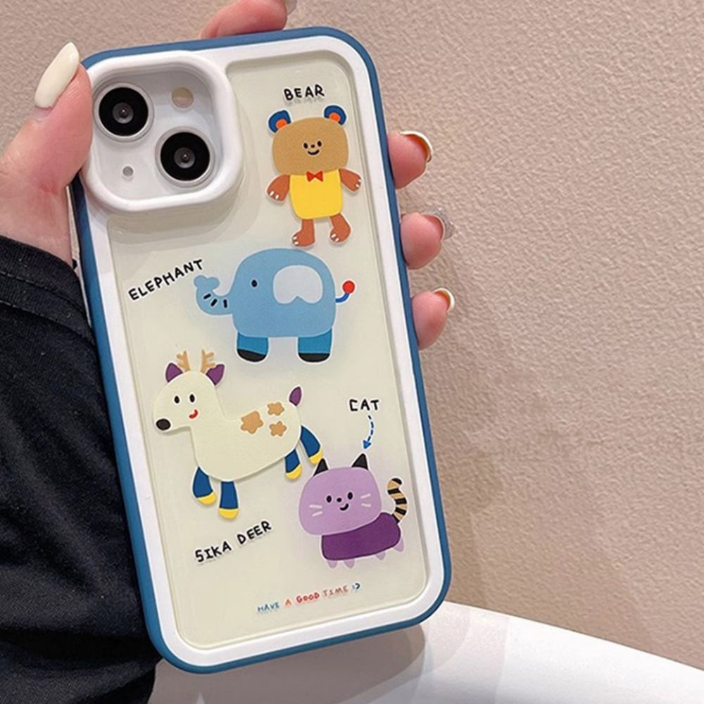 Ốp Điện Thoại TPU Mềm Chống Sốc In Hình Thú Hoạt Hình Dễ Thương Cho IPhone 11 14 13 12 Pro Max