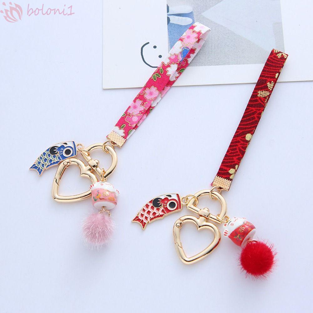 Móc Chìa Khóa Xe Hơi / Túi Xách Họa Tiết Hoạt Hình May Mắn Dễ Thương