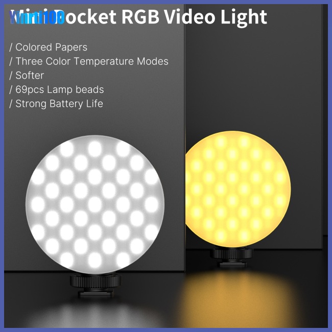 Đèn Led Chụp Ảnh Yinrti Vijim Vl69 Có Vỏ Mềm Và Rgb Nhiều Màu Sắc Dành Cho Youtube