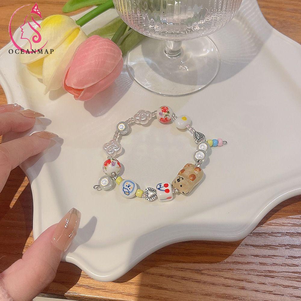 OCEANMAP Vòng cổ Mặt Hình Dấu Chân Mèo May Mắn Bằng Hợp Kim Co Giãn Nhiều Màu Sắc Thời Trang Cho Nữ