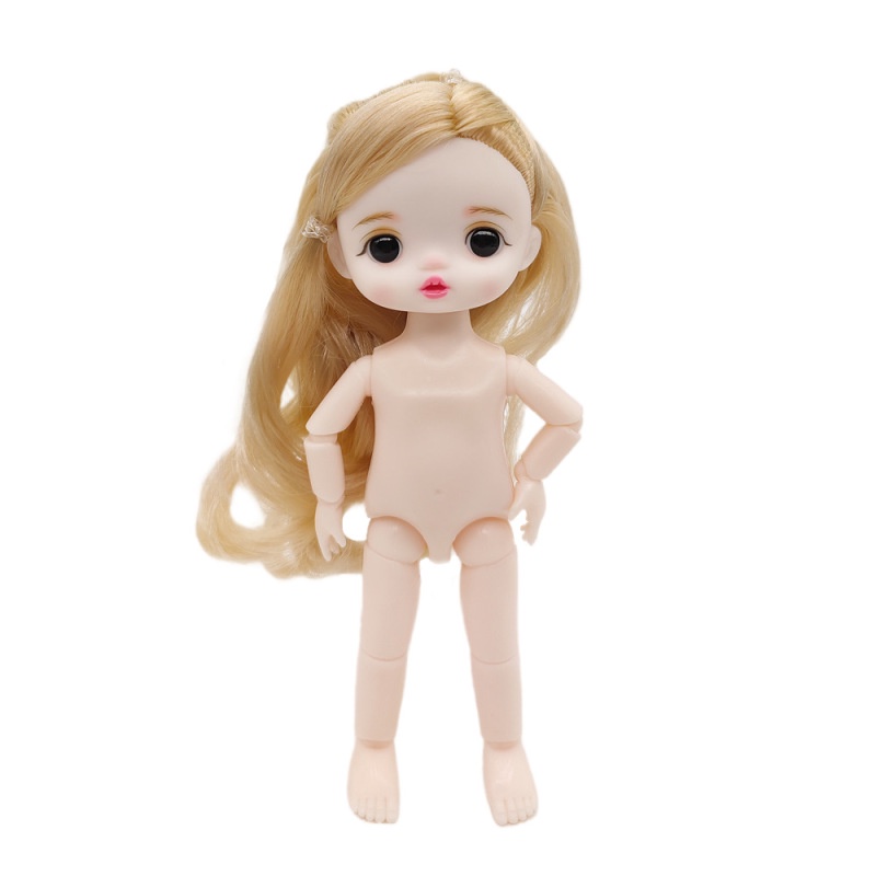Búp Bê Mini Mắt 3D 16cm 13 Khớp Nối 1 / 8 BJD