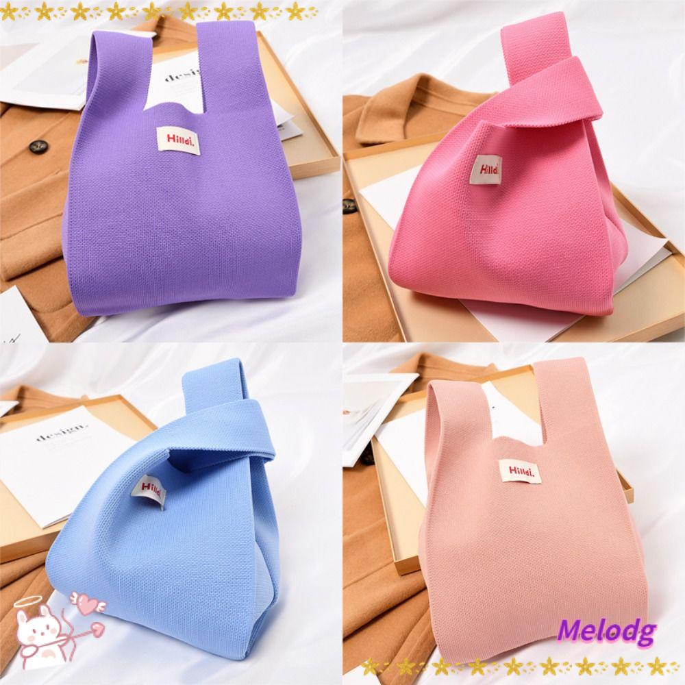 Túi Đeo Vai Mini Bằng Vải Dệt Kim Thắt Nút Cho Nữ