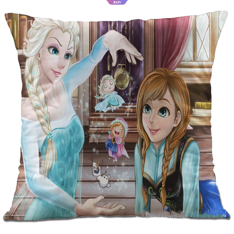 DISNEY Vỏ Gối Đệm In Hình Công Chúa Elsa Anna Nhồi Bông Kích Thước 45 * 45cm