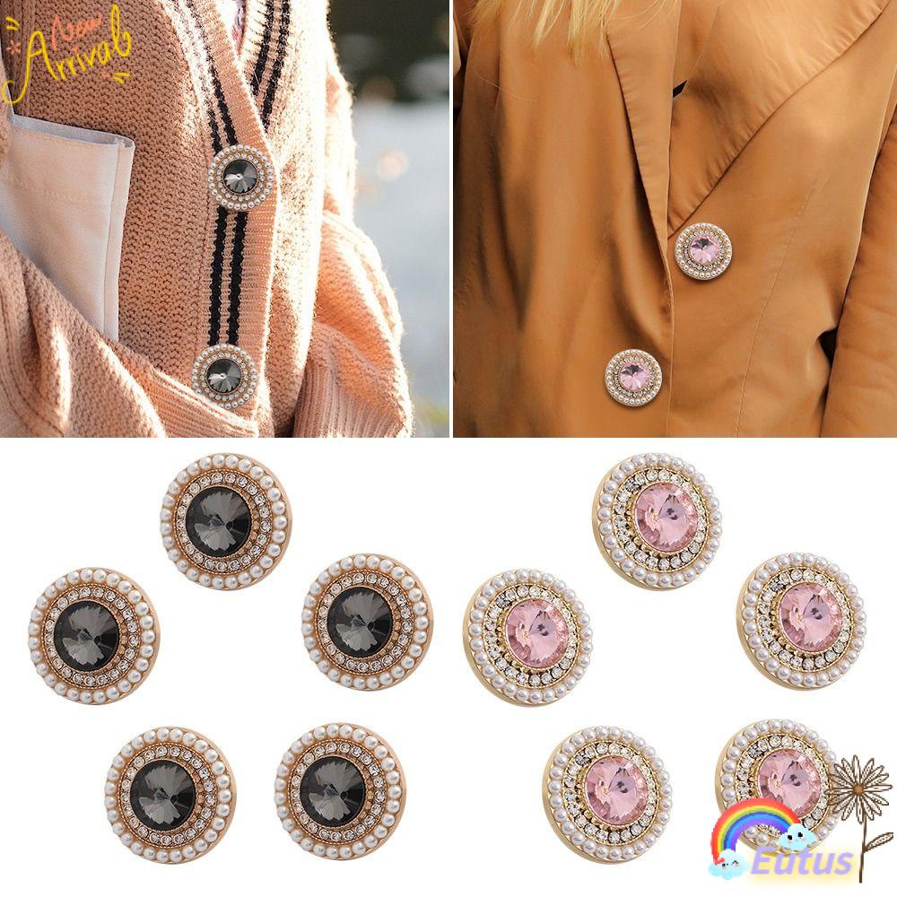 Set 5 Nút Áo Lấp Lánh DIY Tiện Lợi Dành Cho May Vá