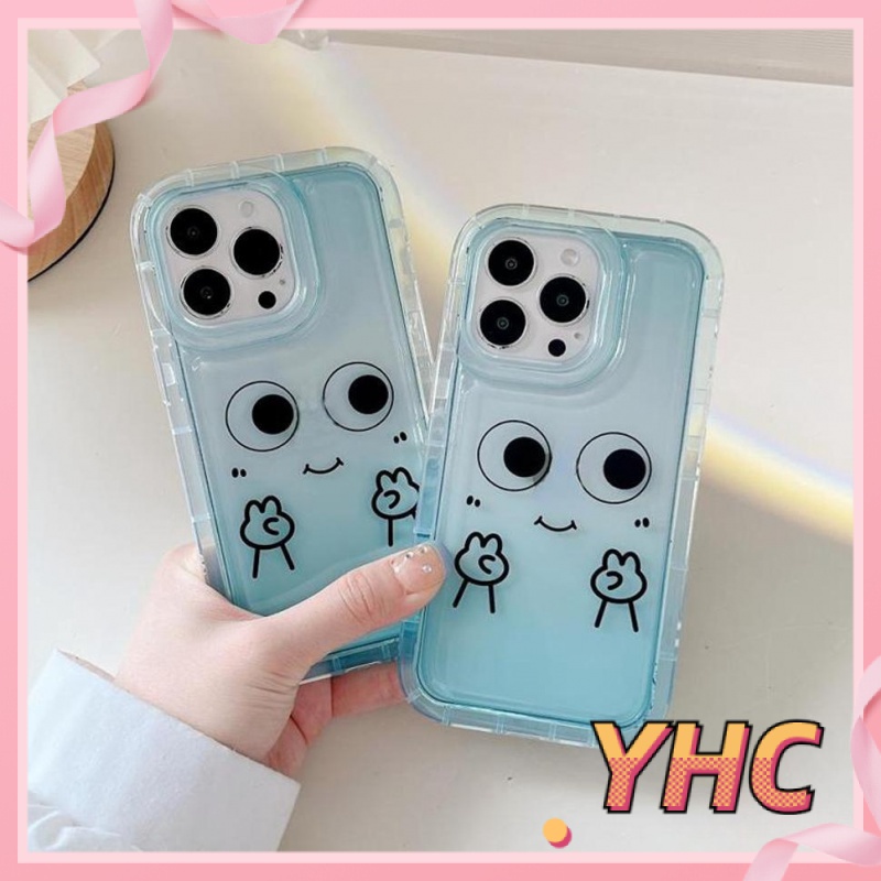 Ốp Lưng iPhone Chống Túi khí biểu cảm nhỏ màu xanh da trời chống chấn động bảo vệ máy ảnh TPU Cho Iphone 6 / 6S / 6splus / se / 7 / 7plus / 8 / 8plus / X / xs / xsmax / 11 / 12 / 13 / 14 / Plus / pro / pro max-742