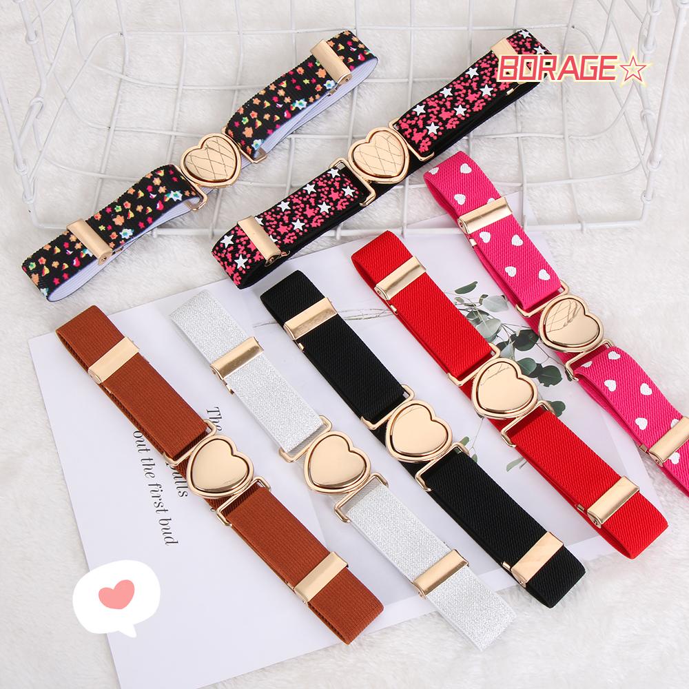 Thắt Lưng Co Giãn Hình Trái Tim Thời Trang Dành Cho Trẻ Em
