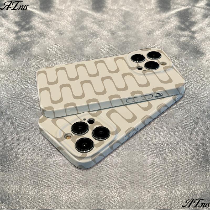 Ốp Điện Thoại Mềm Chống Sốc Màu Cà Phê In Chữ Đơn Giản Cho Apple 13 plus141178Ốp Điện Thoại Họa Tiết Viên Gạch Cho Iphone126In promax I39