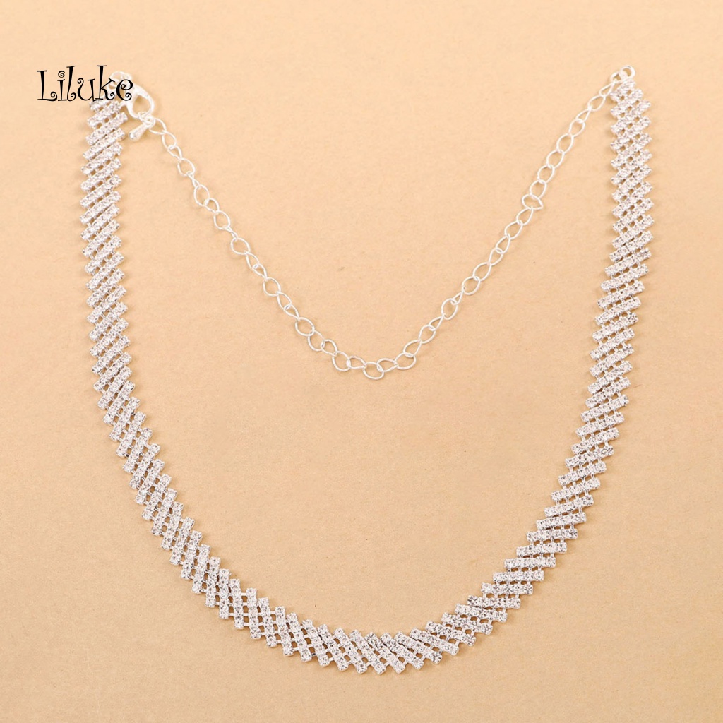 1 Vòng cổ Hợp Kim Trang Trí Đính Đá Thời Trang Cho Nữ