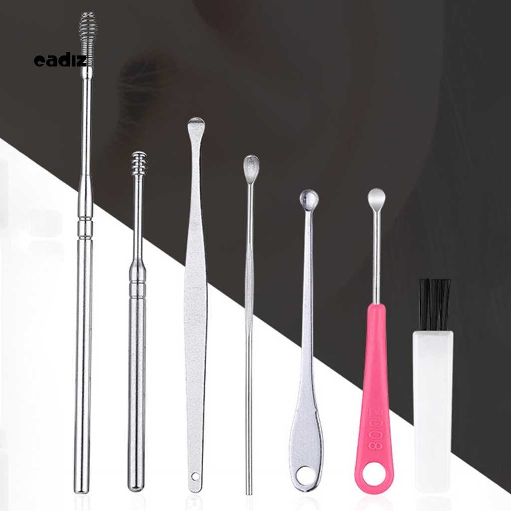Bộ Dụng Cụ Lấy Ráy Tai Bằng Thép Không Gỉ Xoay 360 Độ Đa Năng Tiện Dụng