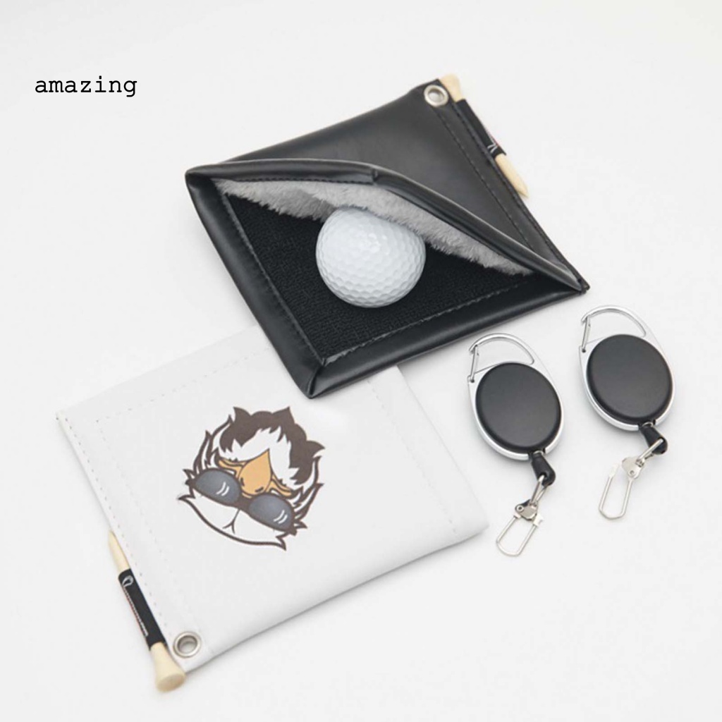 1 Bộ Khăn Lau Gậy Đánh Golf Mềm Mại Thấm Hút Tốt Kèm Móc Tiện Dụng