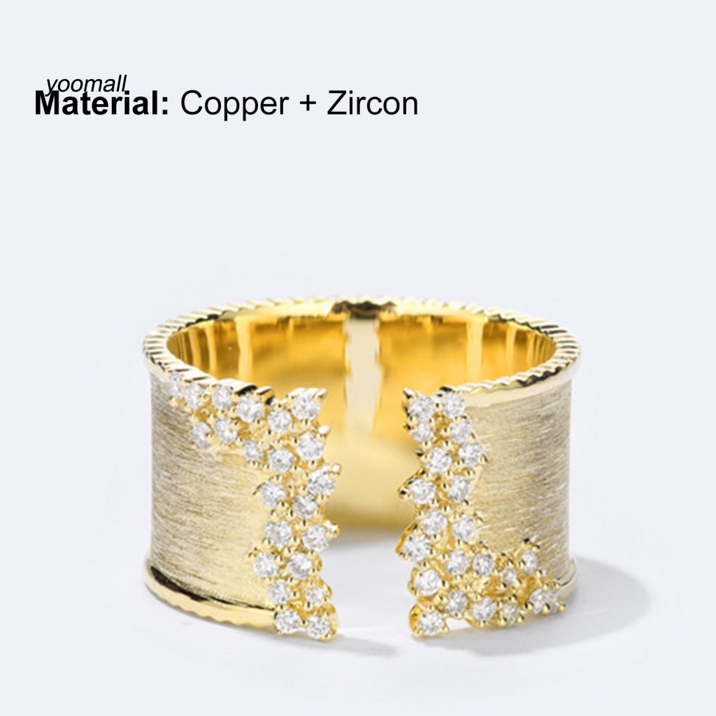 Nhẫn Hở Bằng Đồng Bóng Tùy Chỉnh Thời Trang Cho Bạn Gái